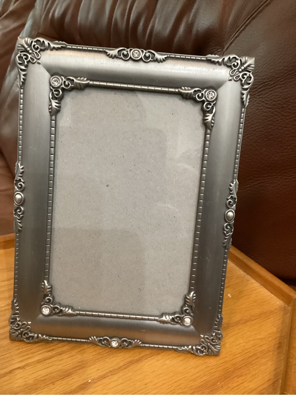 Ornate Silver Decorative Picture Frame - Elegant Home Accent holds a 4x6